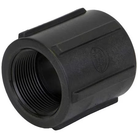 Zoro Select Cplg150 Coupling, Polypropylene, 1-1/2", Schedule 80, 300 Psi Max