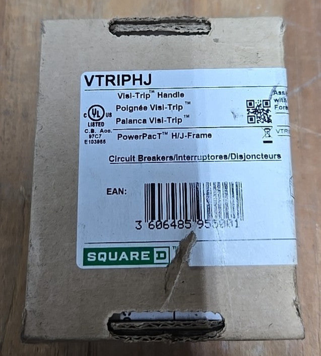 New! Square D H/J Frame Power PacT  VTRIPHJ Visi Trip Handle Light