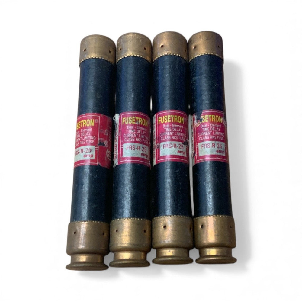 Lot Of 4- Fusetron FRS R 25, 25 AMP, 600V FUSE