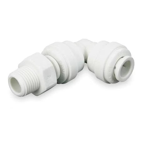 John Guest Pi091604s-Pk10 Push-Fit Elbow Fitting, 1/2 In Tube Size, Acetal,
