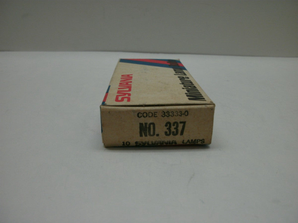 SYLVANIA 337 MINIATURE LAMP BULBS S5.7S9 BASE 6.30V 0.2A 1.26W (LOT OF 10) NIB