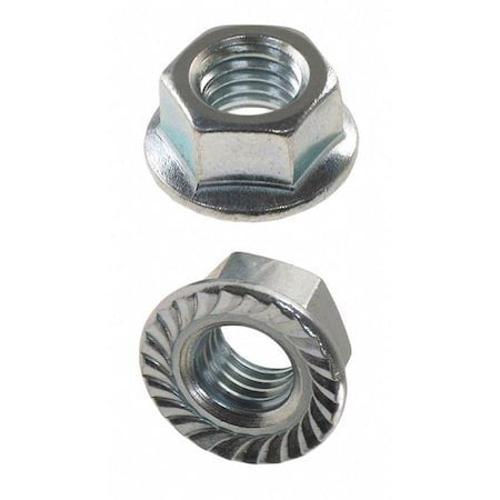 Zoro Select U11610.021.0001 Lock Nut, #12-24, Steel, Grade A, Zinc Plated, 7/16