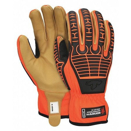 Mcr Safety Mc503xxl Hi-Vis Cut Resistant Coated Mechanics Gloves, Cut Level A5