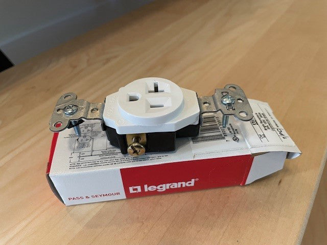 Legrand Tamper Resistant Commercial Receptacle Outlet 20A 125V White 5351-W