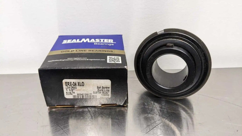 Sealmaster ERX-24 XLO Insert Bearing 1-1/2" ID Gold Line