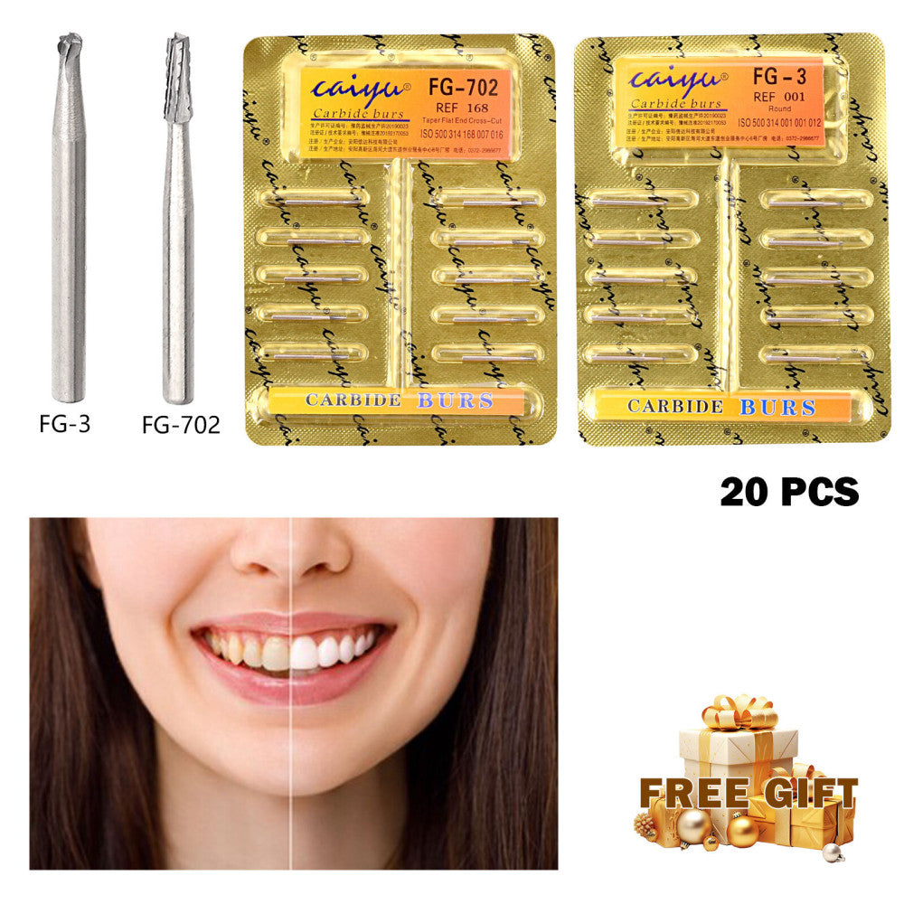 10-100Pc Round Carbide Steel Carbide Burs FG Bur Drills for High-Speed Handpiece