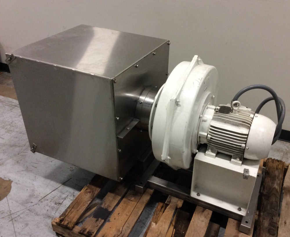 CHICAGO BLOWER SIZE 1500 HIGH PRESSURE CENTRIFUGAL BLOWER W/ S/S FILTER HOUSING