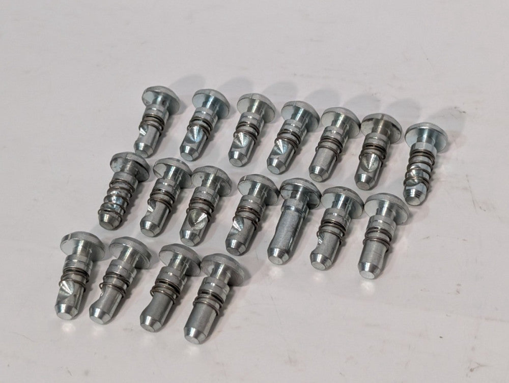 Lot of 18 Miter Screws with Springs, approx. 1-1/2" long, Pre-Owned, As Shown