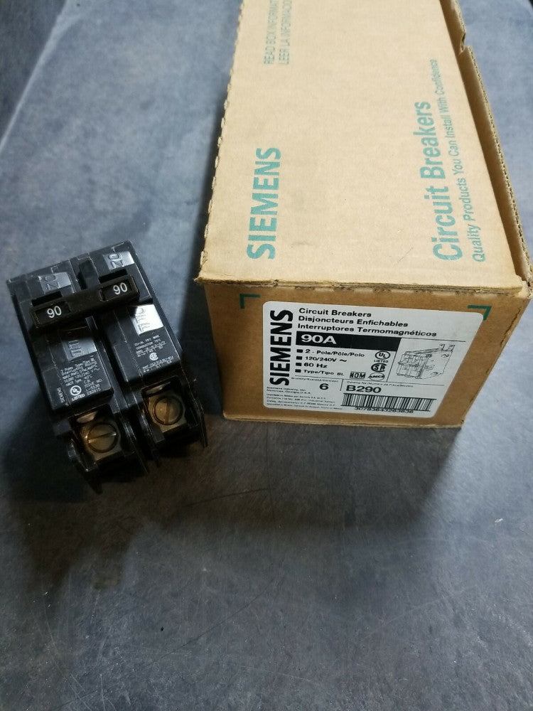 1 NEW Siemens B290 2 Pole 90A ITE Circuit Breaker Type BL
