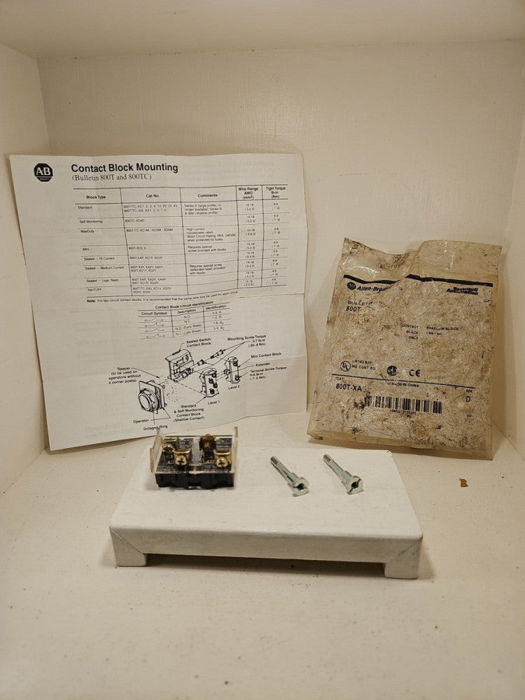 New OEM Allen Bradley 800T-XA Contact Block 800TXA