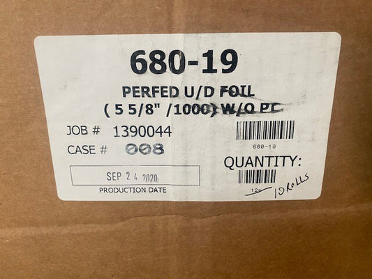 (Case of 10) Unit Dose Foil Roll (MOT-680-19-ROLL)