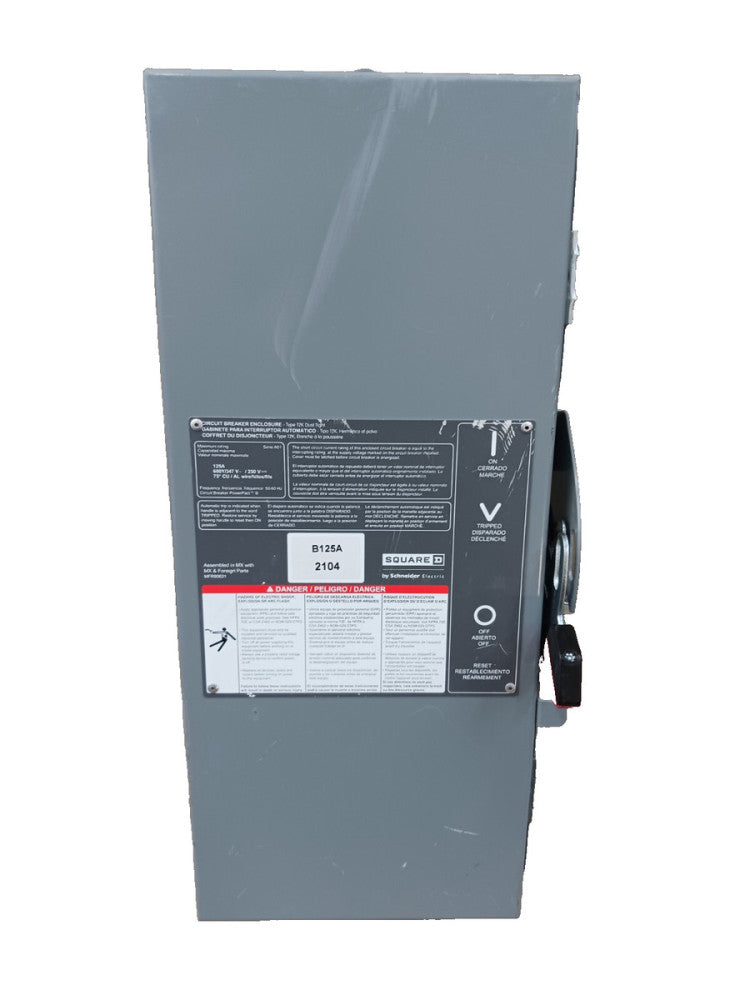 New Square D B125A CIrcuit Breaker Enclosure 12k 125A 600V for BD,BG,BJ, or BK