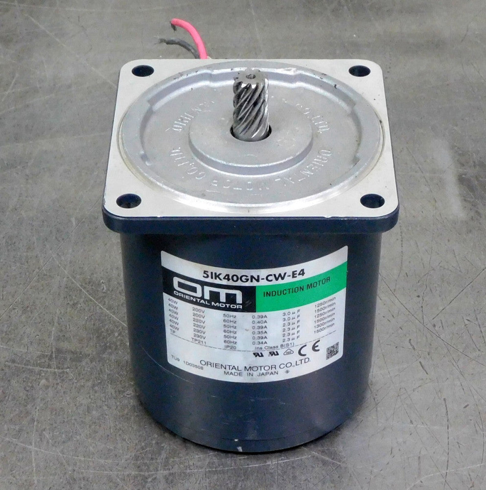 Oriental Motor Induction Motor 5IK40GN-CW-E4 Fits Oriental 5GU15KA Gear Head