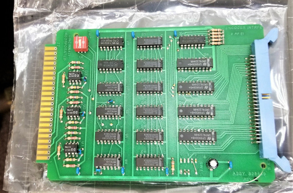 Cincinnati Press Brake Encoder Interface Board 820549 Rev C / PCB 820548 [C8S4]