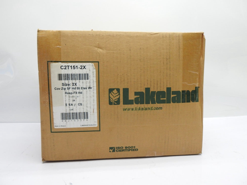 6/pk Lakeland ChemMax 2 C2T151 Safety Coverall with Respirator Fit Hood 2XL