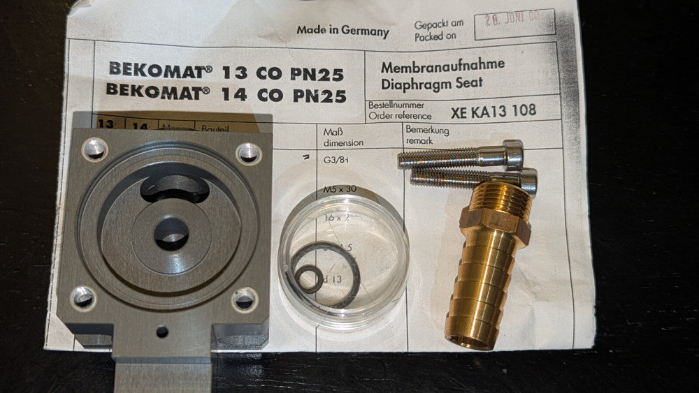 (1) Bekomat Diaphragm Seat Repair Kit XE KA13 108 NEW