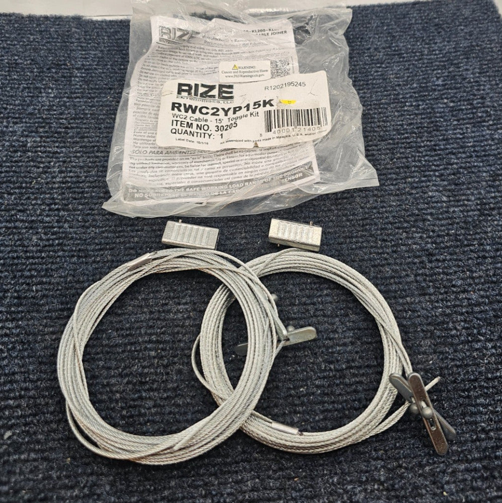 (QTY 4) RIZE Enterprise RWC2YP15K WC2 Cable - 15" Toggle Parts 30205