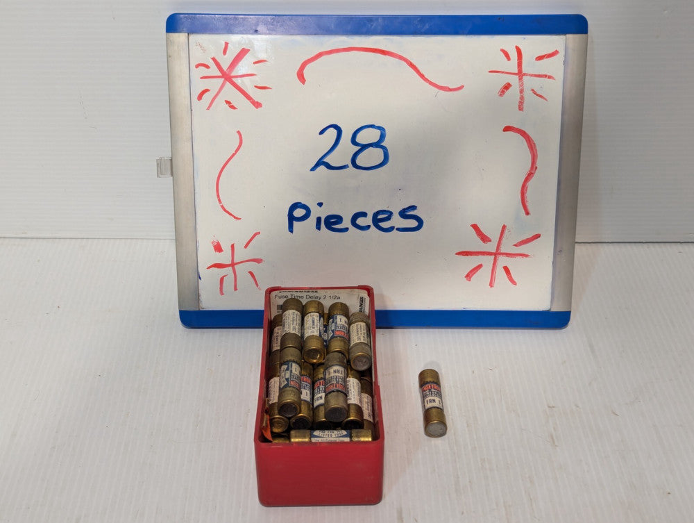 Lot of 28 Fusetron(Bussmann) FRN1 Time Delay Fuses, 1A, 250VAC, Class RK5, FRN-1