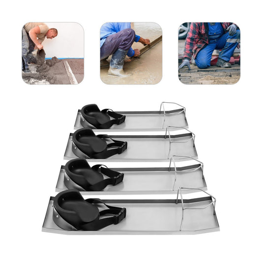 4pcs Concrete Knee Boards Knee Boards 28'' x 8'' Stainless Steel Kneeler Board