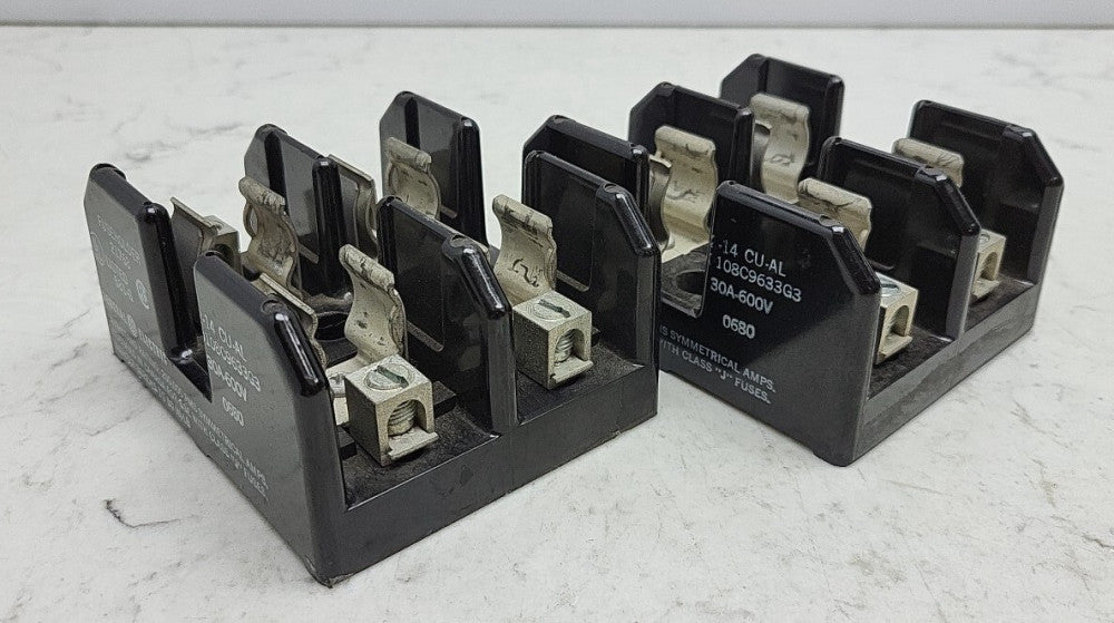 2 Pack GE 0108C9633G3 Fuse Holder 30A 600V 21768 581-G *USED