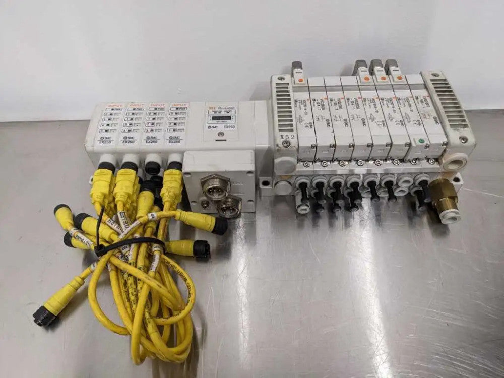 SMC EX250-SDN1-X122 Solenoid Valve Manifold Block 4-EX250-IE2 4-VVQ2000-10A-1 3-