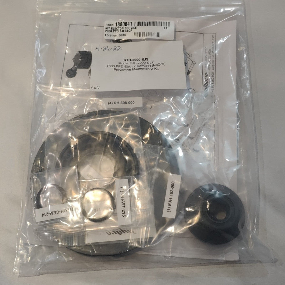 KTH-2000-EJS Maintenance Kit for Hydro EJH-2000-CL2 PPD Ejector Gaskets, O-Rings