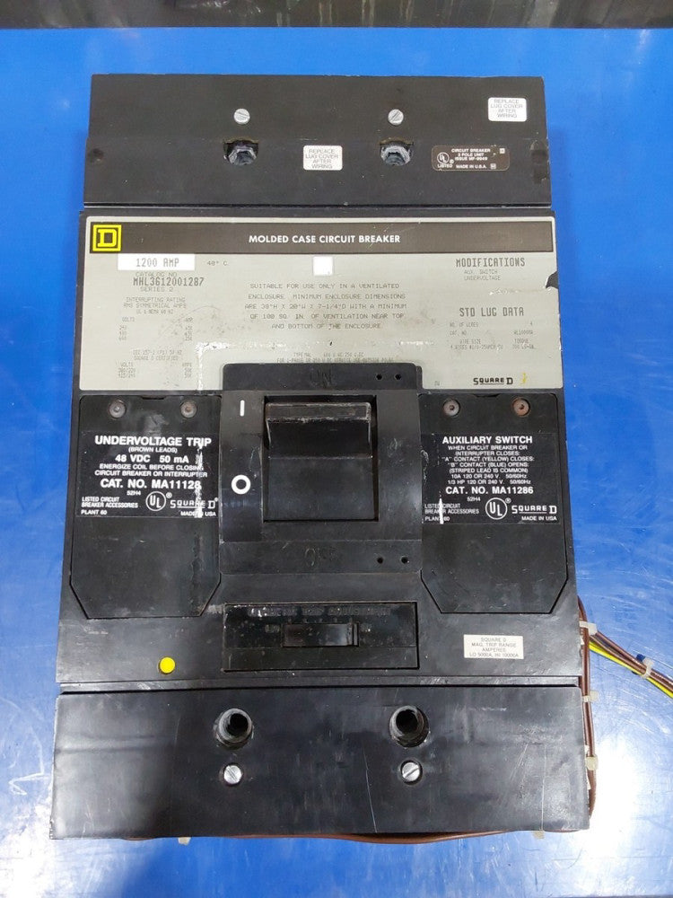 Square D MHL3612001287 Molded Case Circuit Breaker ~1200 Amp