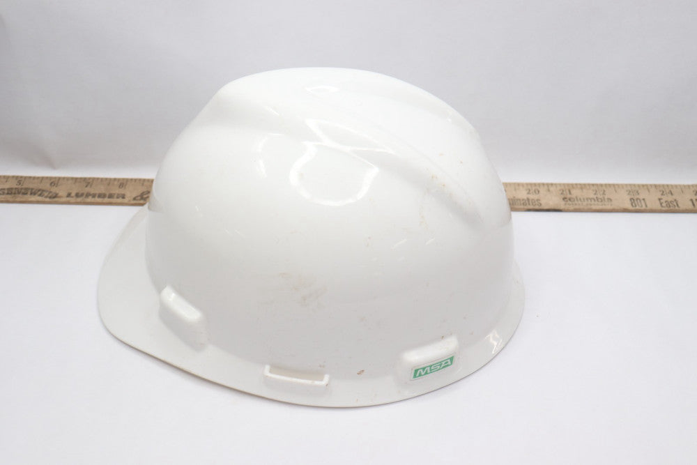 MSA Slotted Full Brim Hard Hat w/ Fas-Trak III Suspension White SL65