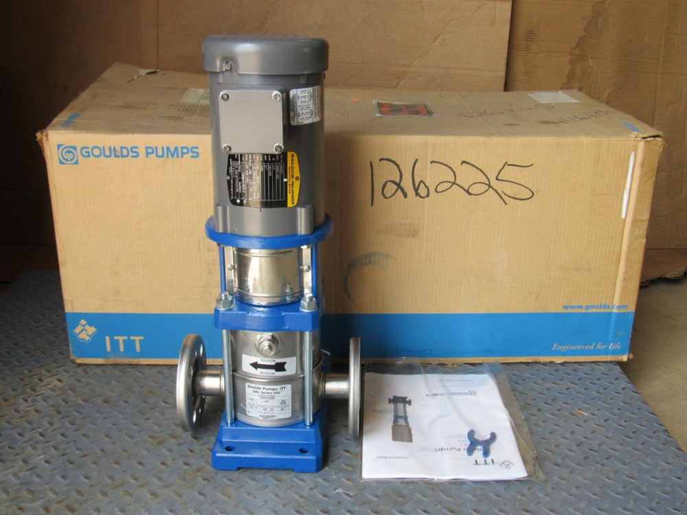 GOULDS 1/2HP 3500RPM 360PSI 1SVB1C5B0 DUAL STAGE VETICAL PUMP + MOTOR NEW IN BOX