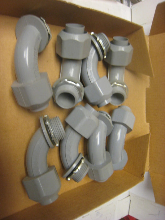 7     Liquid Tight 90° Deg Non-Metallic Elbow 3/4" FNMC-B Gray QTY 7