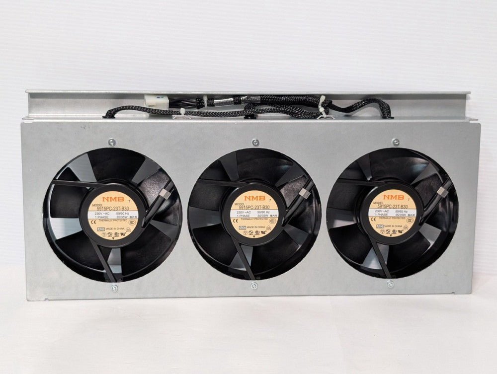 Three NMB 5915PC-23T-B30 Axial Cooling Fans in Schneider 0N-96385 Housing Assy