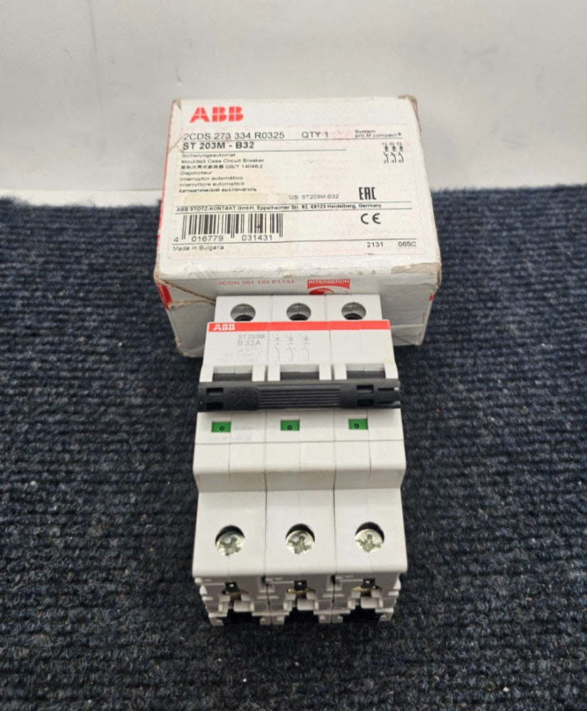 ABB ST203M-B32: System Miniature Circuit Breaker 3 Pole 10kA 32A