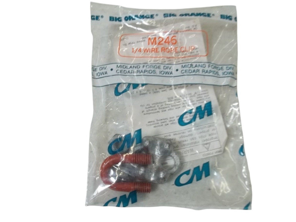 CM M246 1/4 WIRE ROPE CLIP NSNP IN  A FACTORY BAG