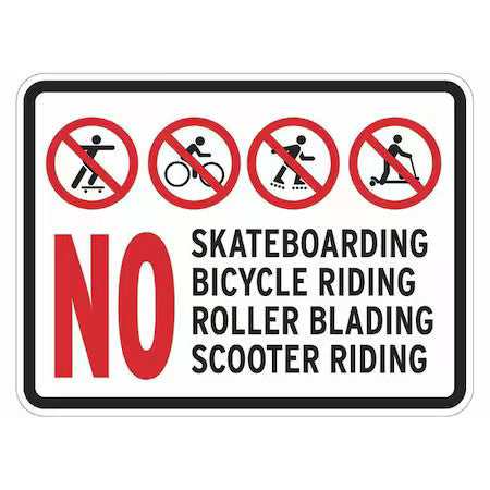 Lyle T1-1110-Hi_18X12 Warning Sign, 12 In H, 18 In W, Aluminum, Horizontal