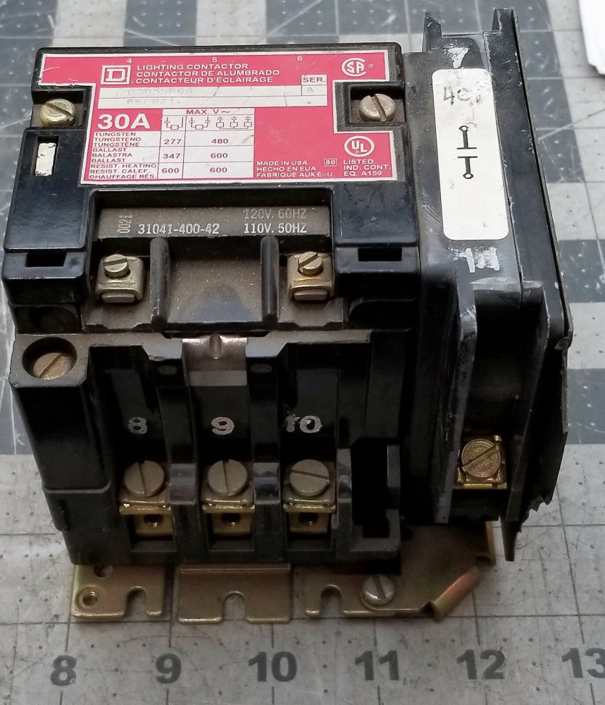 Square D 8903SM03 Lighting Contactor TESTED WORKING PULL [A8BC]