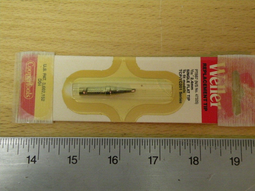 Weller PTBB7 3/32" 2.4mm Single Flat Tip Fits TCP / TC201 Series Irons