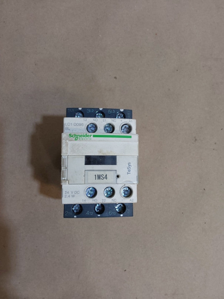 SCHNEIDER ELECTRIC LC1D096BL CONTACTOR 24VDC 25A W/ LAD4TBDL SUPPRESSOR BLOCK