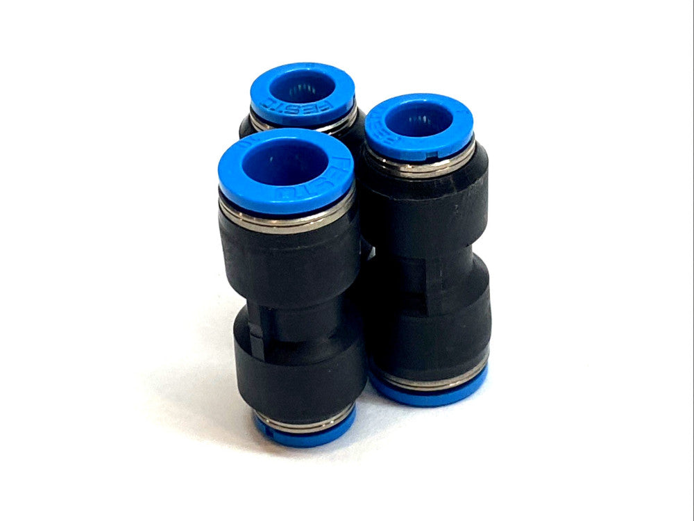 Festo QS‑10‑8 Push‑In Connector Reducer 10 mm to 8 mm Pneumatic Fitting LOT OF 3