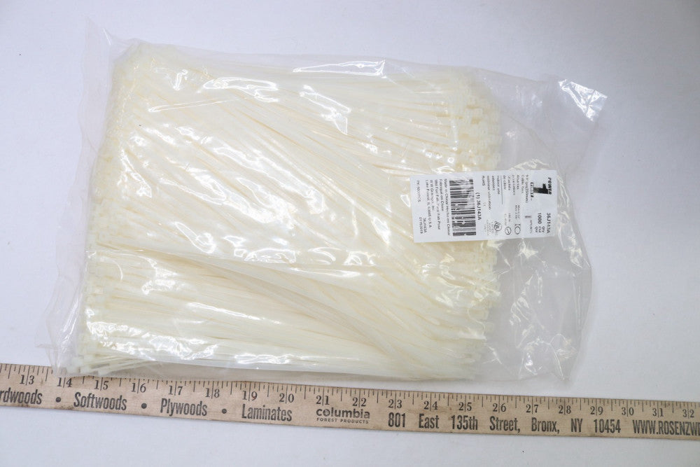 (1000-Pk) Power First Cable Tie Standard Color Natural 9.8" L 36J143A 
