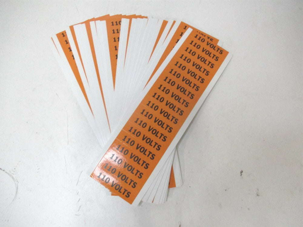 Brady (44301) 1/2" x 2-1/4" OAL 110 Volts Conduit and Voltage Markers - Qty 24 