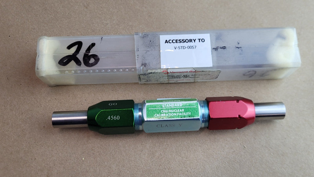 Vermont Gage V-STD-0057 / U26RT 4560 .4880 Class Y Go / No Go Gage