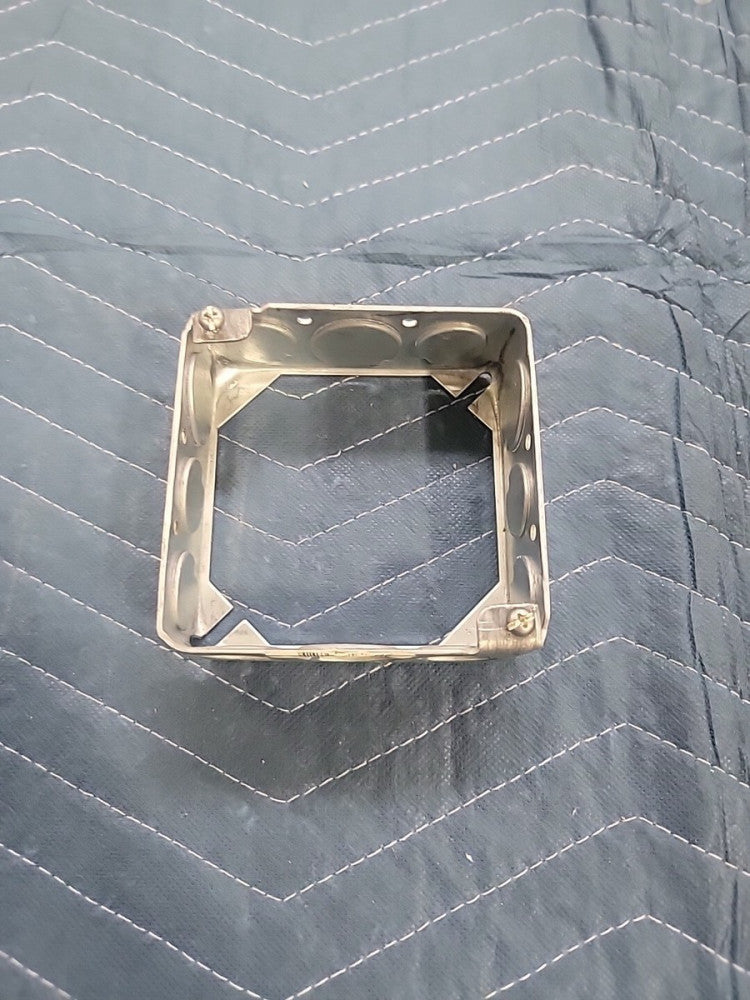 53151-1/2 Steel City 4" Square Box Extension 1-1/2" Deep 12x 1/2" Knockouts NOS