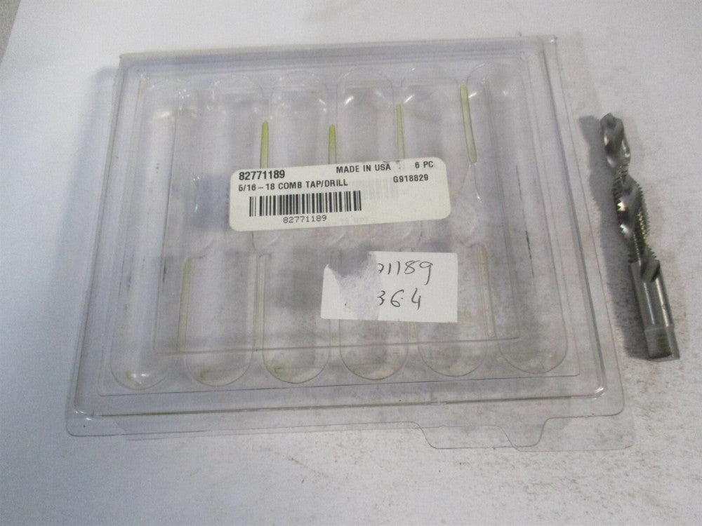 (G918829-S) 5/16-18 UNC 0.266" x 11/16" x 3" OAL HSS Combination Drill & Tap 