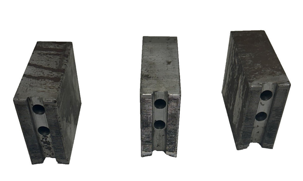 H&R  MFG 82-50 SOFT LATHE CHUCK  JAW,  STEEL (LOT OF 3)
