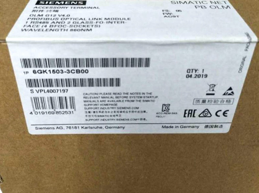 One Brand New Siemens PLC 6GK1503-3CB00 6GK1 503-3CB00
