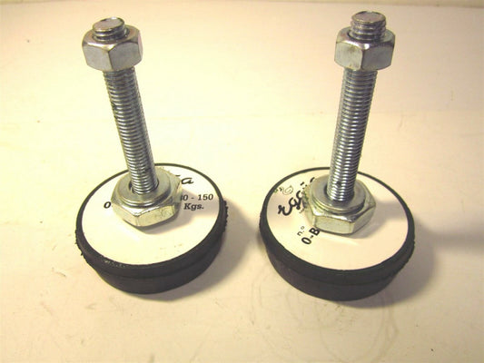 (2) Egana 0-B Anti-Vibration Low Profile M-12 Screw Machine Mounts 80 To 150 kgs