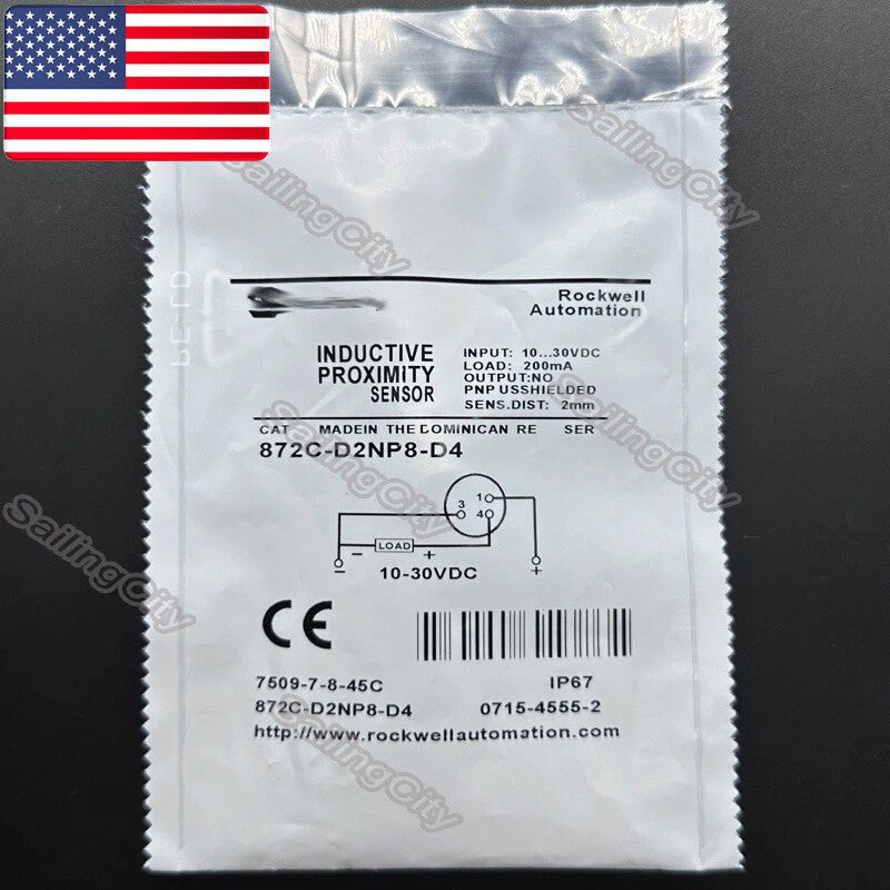 872C-D2NP8-D4 For Allen Bradley Inductive Proximity Sensor 10-30VDC 200mA 2mm-US