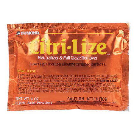 Dumond 2031 Citri-Lize Neutralizer And Mill Glaze Remover, 4 Ounce