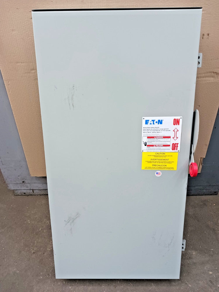 New Eaton 400 Amp Fusible Heavy Duty Safety Switch 2 Pole 240 VAC 3R DH225NRK