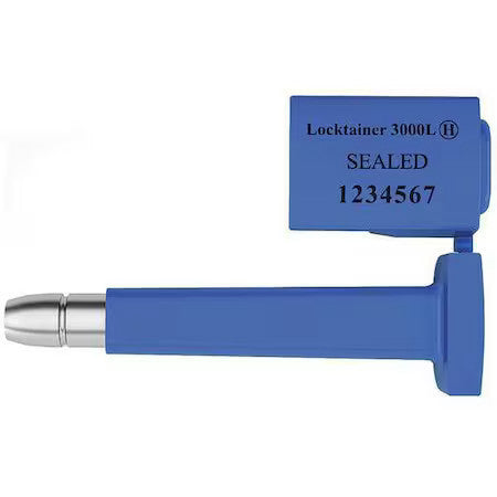 Universeal L3000 L Blue50 Bolt Seal 3-1/2" X 21/64", Steel, Blue, Pk50
